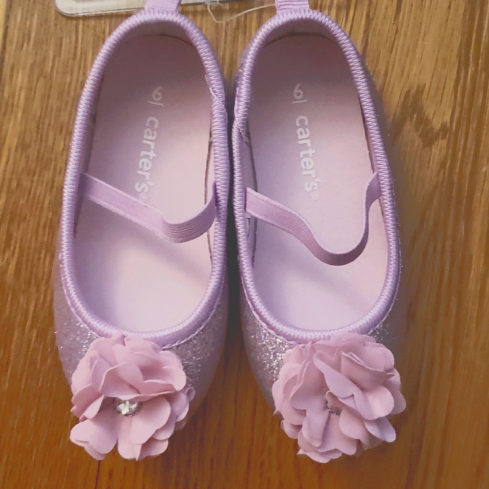 Carter's Violet Sparkle Shoes 6 Toddler